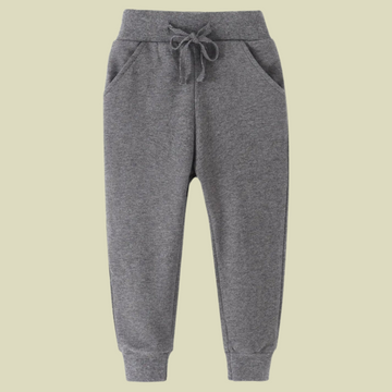Solid Color Kids Sweatpants With Side Pockets