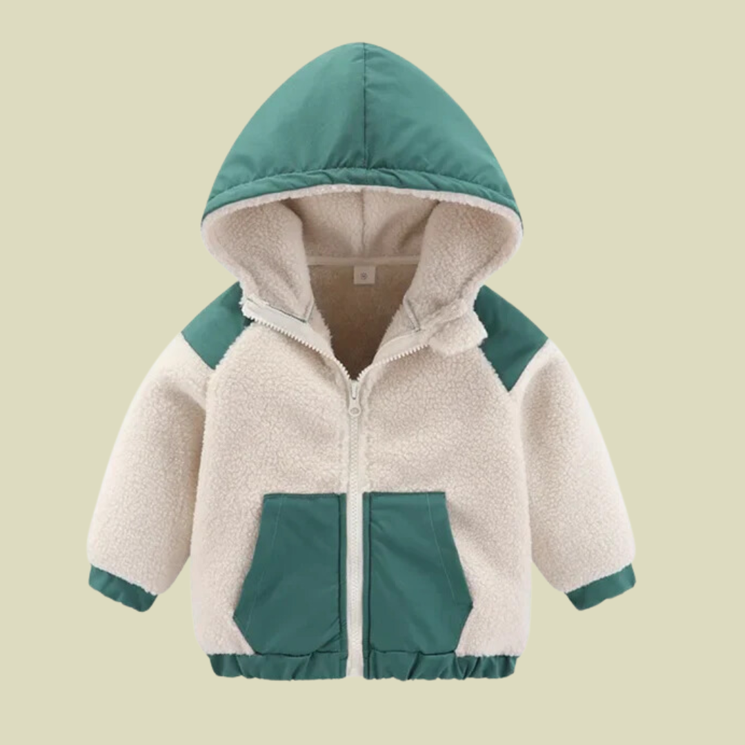 Winter Cartoon Zipper Kids Hooded Jacket