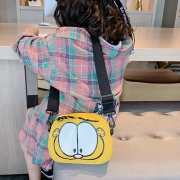 Garfield Cartoon Canvas Shoulder Bag – Cute Cat Crossbody Tote Purse