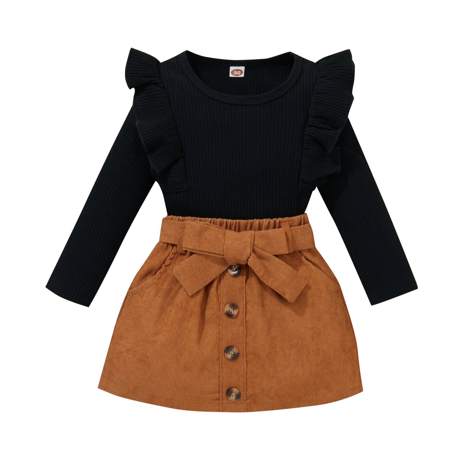 Girls cotton skirt and top set

