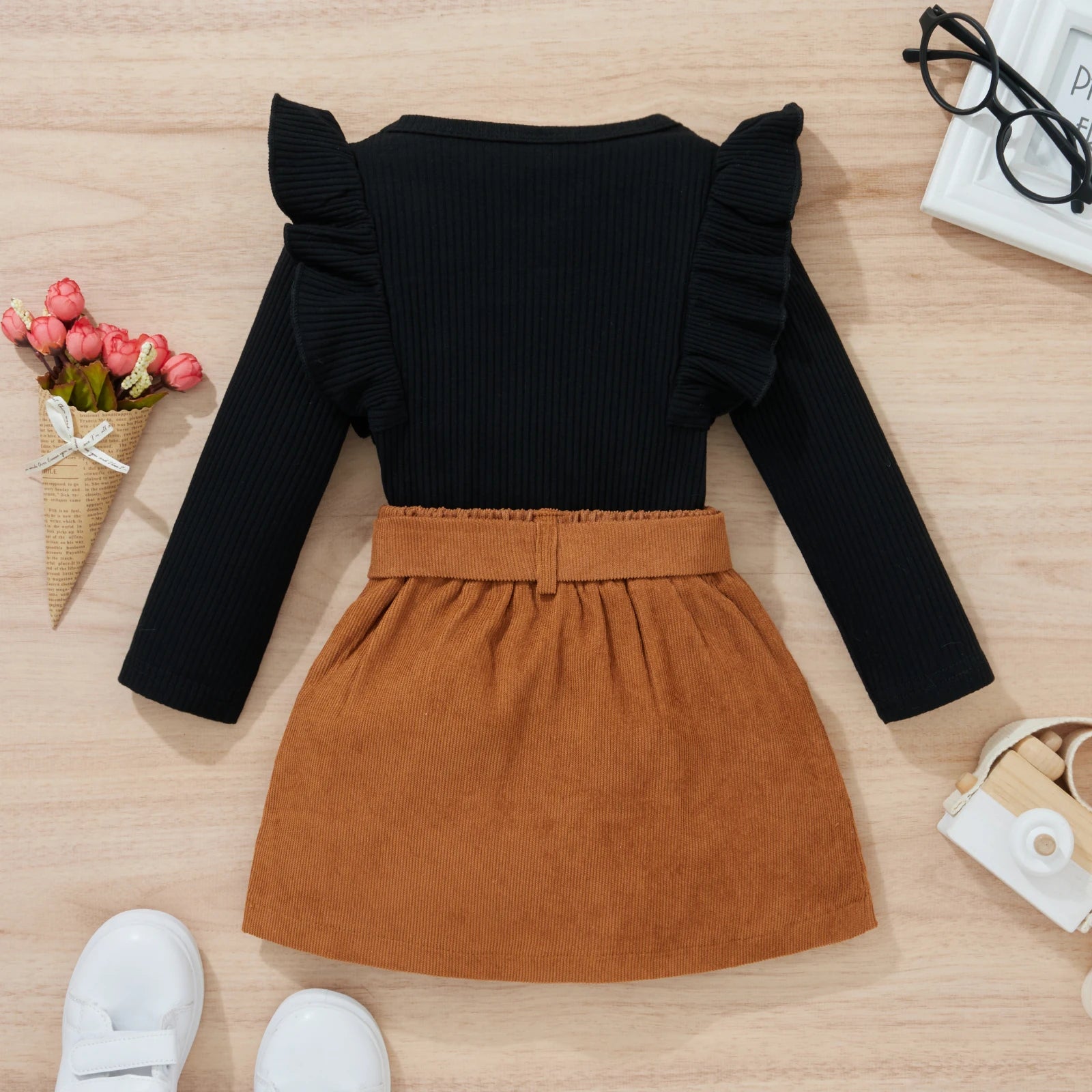 Ruffle sleeve top toddler

