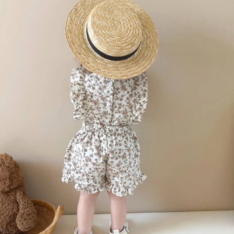 Toddler summer floral outfit