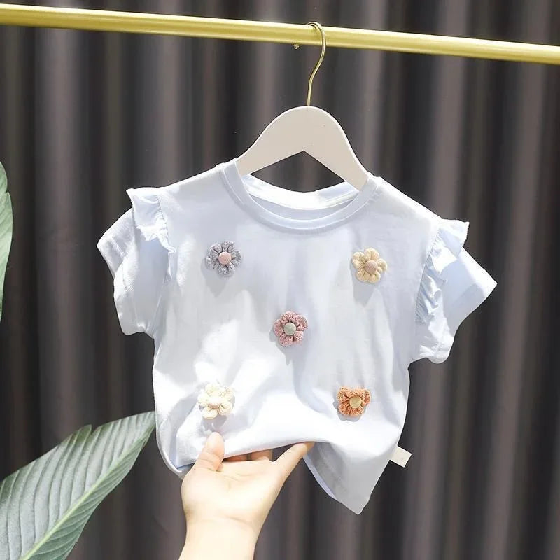 toddler floral summer tee