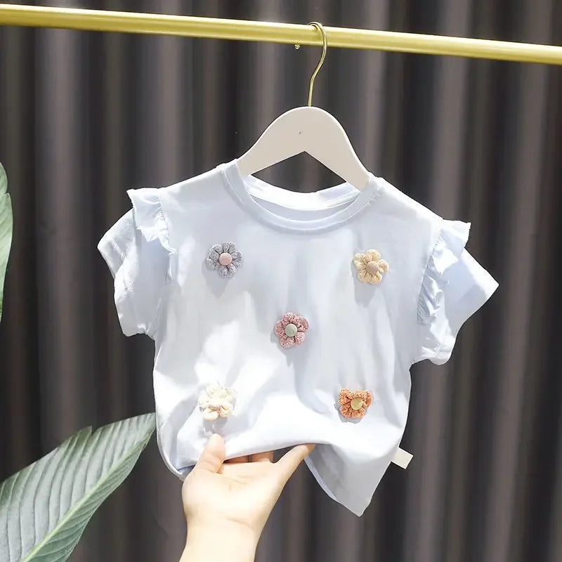 baby lace trim tee