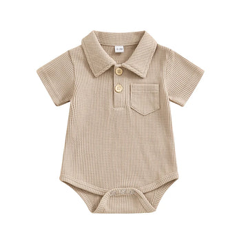 Baby Boys Short Sleeve Bodysuit – Soft Cotton Summer Onesie
