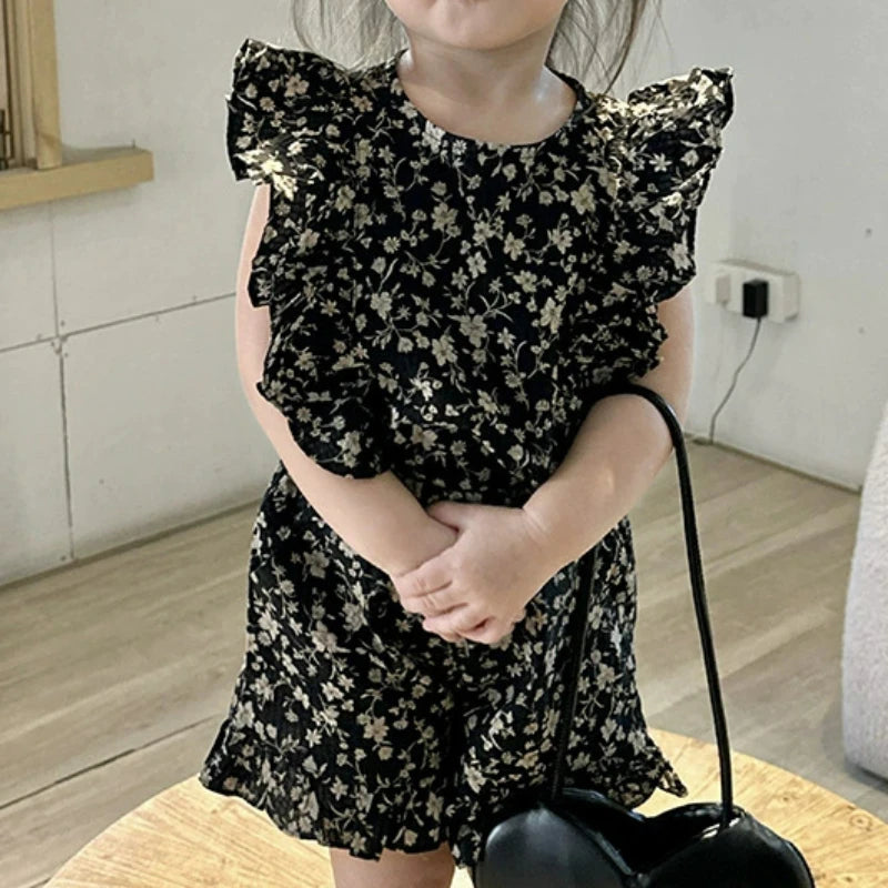 Kids floral outfit 4–6 years