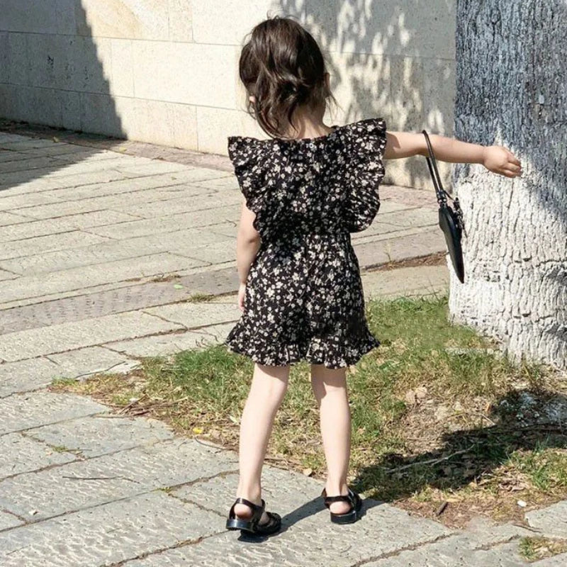 Girls ruffle top and shorts