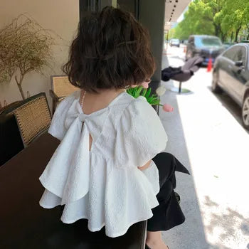 square neck puff sleeve top
